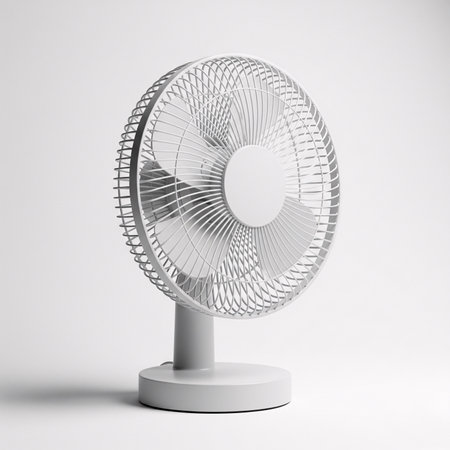 3d rendering of a fan on a white background. 3d illustration.の素材
