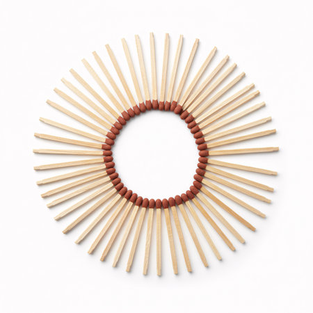 Matches isolated on a white background. 3d render image.の素材