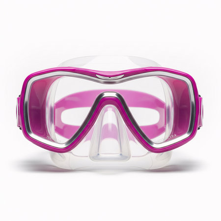 Ski goggles isolated on white background. 3d render illustration.の素材