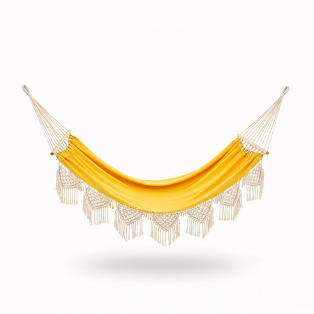 Hammock isolated on a white background. 3d rendering.の素材