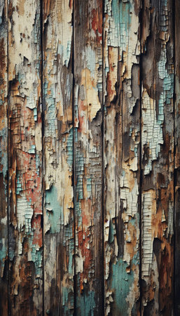 Old wood texture with peeling paint. Abstract background for design.の素材