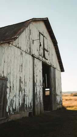 Abandoned farm house in the countryside. Shot in Saskatchewan, Canada.の素材