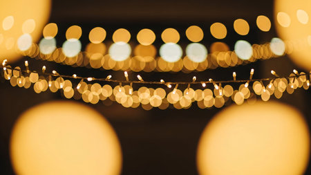 Defocused lights bokeh background. Abstract Bokeh background.の素材