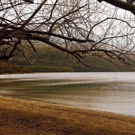 fantastic landscape in southern Argentina,  seven lakesの写真素材