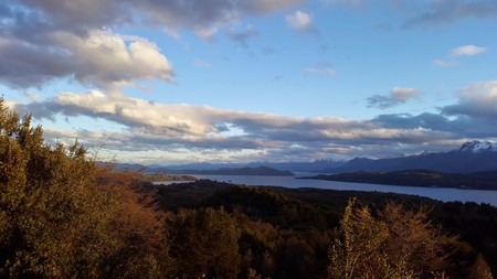 fantastic landscape in southern Argentina,  seven lakesの写真素材