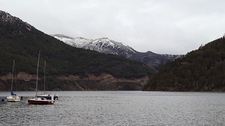 fantastic landscape in southern Argentina,  seven lakesのeditorial素材