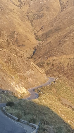 mountain road deep in the San Luis Valleyの写真素材