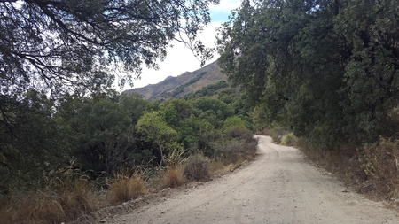 San Luis, Argentina, mountain road in hills area in Mediterranean regionの写真素材