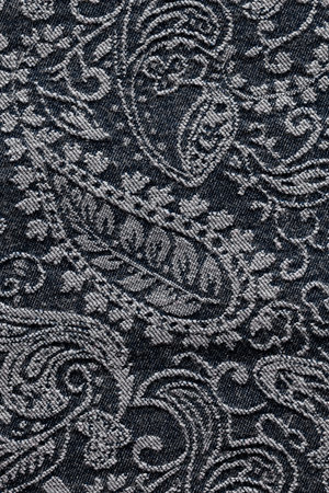 Denim paisley fabric texture background
