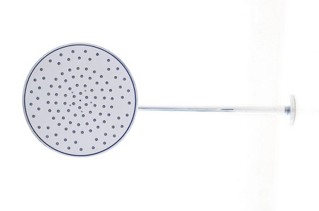 big shower head on white backgroundの写真素材