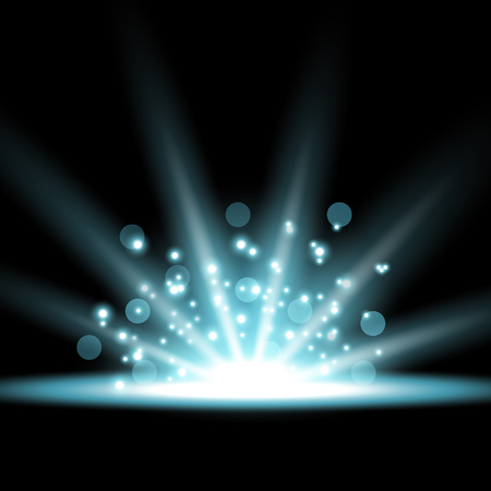 Rays of light with sparksのイラスト素材