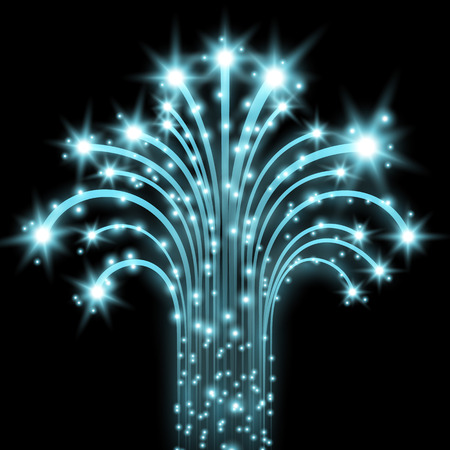 Glittering flying stars with star dustのイラスト素材