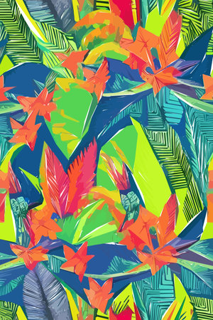 Colorful illustration of bird, flowers, leaves. Vector for wallpapers, fabrics, wrappers, postcards, greeting cards, wedding invitations, banners.のイラスト素材