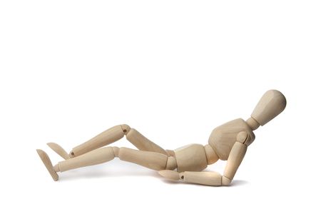 wooden man fallの写真素材