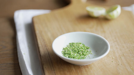 In the middle of making an aloe dessertの写真素材