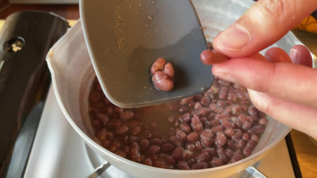 Japanese dessert ohagi bean pasteの写真素材