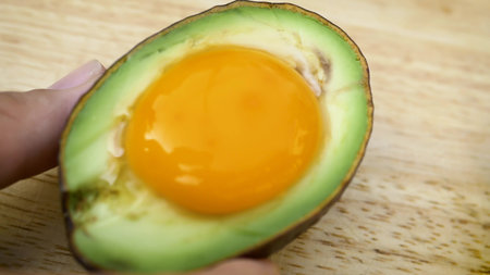 Vegetable green avocado on fresh plant