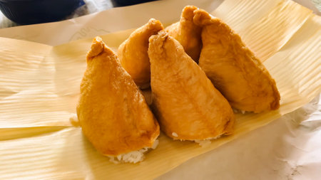 japanese sushi food inari sushiの写真素材