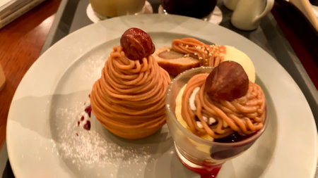 cute fashionable delicious dessert cakeの写真素材