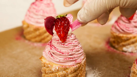 cute fashionable delicious dessert cakeの写真素材