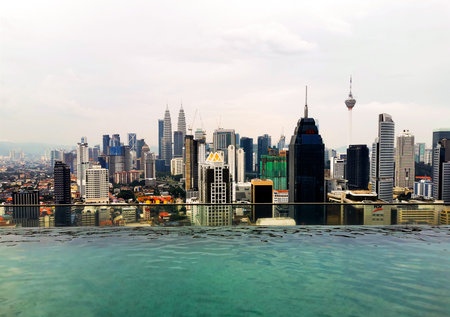 City view from the infinity pool