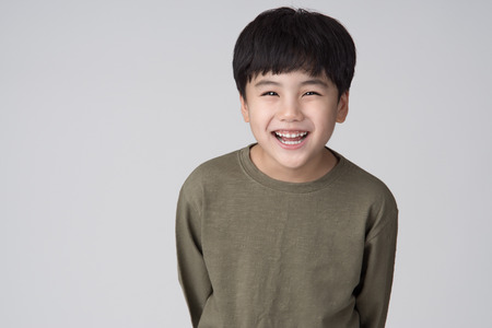 Asian boys studio shotの写真素材