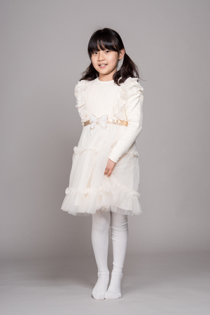 Teenage Asian Girl Child Studio Portrait Shoot - Isolatedの写真素材