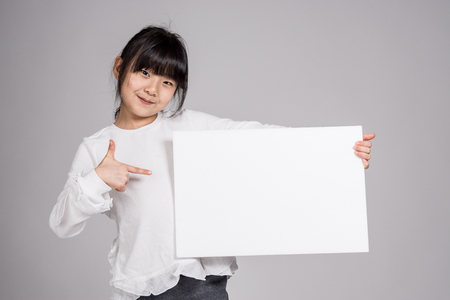 Teenage Asian Girl Child Studio Portrait Shoot - Isolatedの写真素材