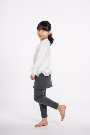 Teenage Asian Girl Child Studio Portrait Shoot - Isolatedの写真素材