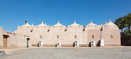Al Hamouda Mosque with its profusion of numerous domes, located in town of Bani bu Ali, Omanの写真素材