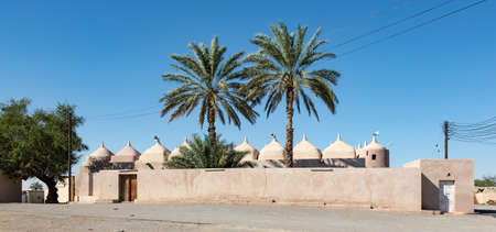 Al Hamouda Mosque with its profusion of numerous domes, located in town of Bani bu Ali in Omanのeditorial素材