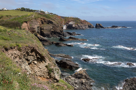 View towards Lizard Point. the southernmost point of England, Cornwall, UK