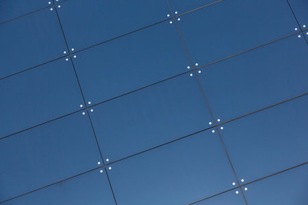 Close-up detail of glass facadeの写真素材