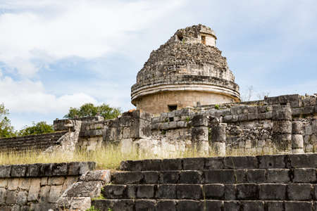 El Caracol, an ancient Mayan observatory building, Chichen-Itza, Yucatan. Mexicoの写真素材