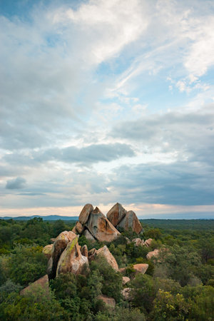 Sacred Rocks at Ndzalama Game Reserve near Gravelotte, Limpopo, South Africaの写真素材