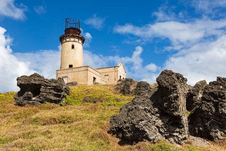 Lighthouse ruin on Ile aux Fouquets, Mauritiusの写真素材