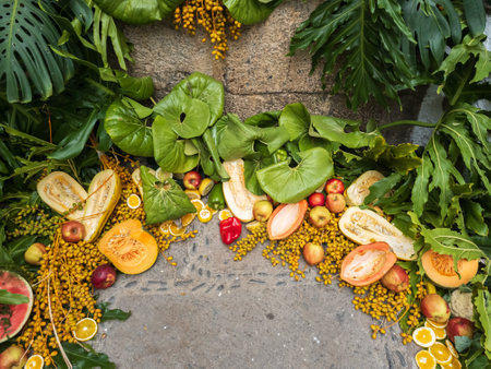 Decoration of chorros for San Juan festivity, Puerto de la Cruz, Tenerife, Spainの写真素材