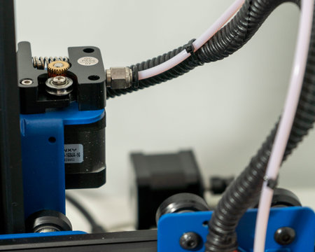 Close-up of an electrical component in a power supply unit.