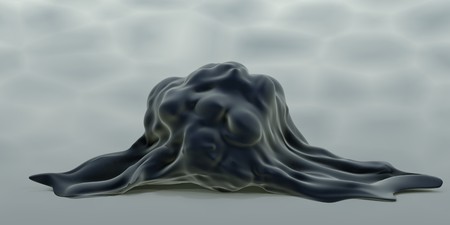 3D illustration of a highly invasive tumor cellの写真素材