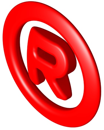 Registered trademark signの写真素材