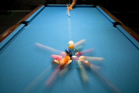 Power break in eight ball pool game