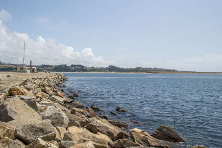 Breakwater on a sea shoreのeditorial素材