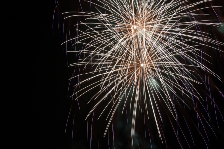 Fireworks on black backgroundの写真素材