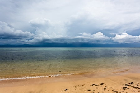 Stormy clouds over island of bali indonesiaの写真素材