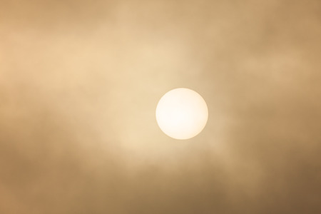 Sun through fogの写真素材