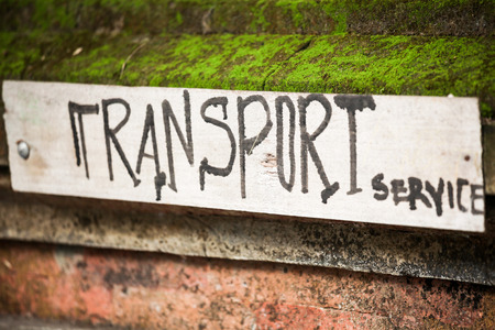 Handmade transport service signの写真素材