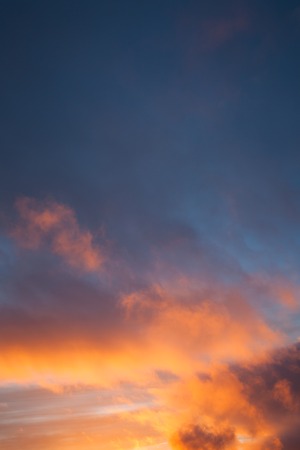Sunset colors at cloud skyの写真素材