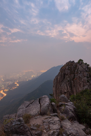 Hills in Lion Rock country park Hong Kongの写真素材