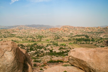 Big boulders at Hampi Indiaの写真素材