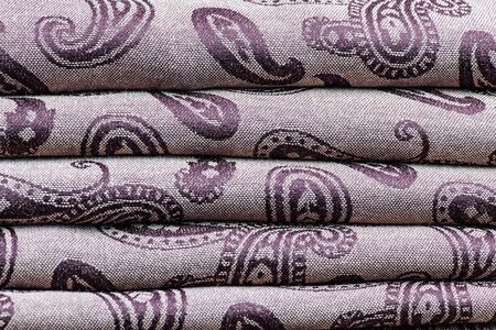 Silk luxury posh textile with a swirl and ethnic pattern. For connoisseurs of luxurious Moroccan and Indian fabrics.の写真素材